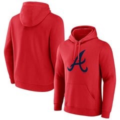 Atlanta Braves Official Logo Pullover Hoodie - Red