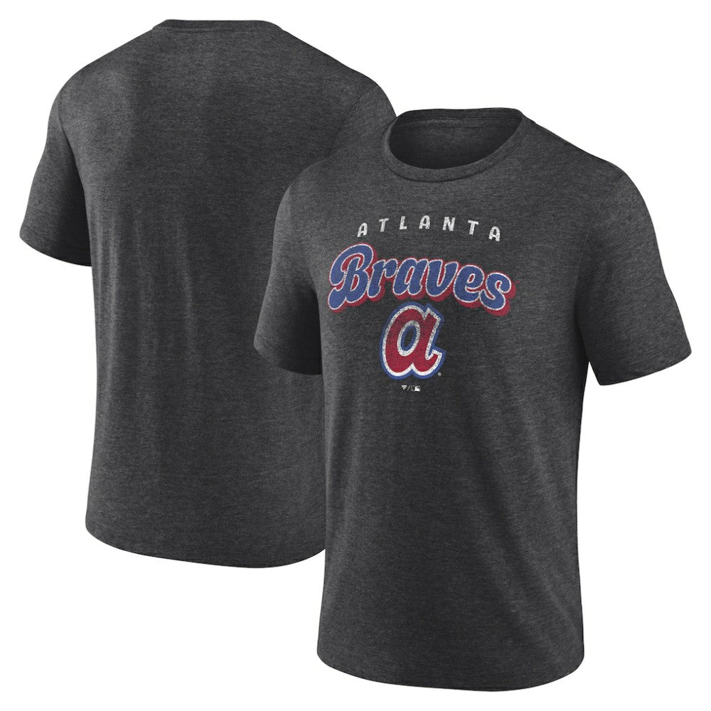 Atlanta Braves Wonderment Tri-Blend T-Shirt - Charcoal