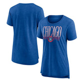 Chicago Cubs Women's Toppler Tri-Blend T-Shirt - Royal