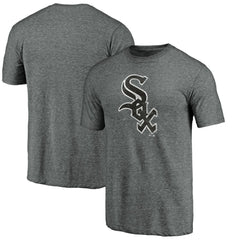 Chicago White Sox Weathered Official Logo Tri-Blend T-Shirt - Heather Gray