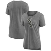 Chicago White Sox Women's Weathered Official Logo Tri-Blend T-Shirt - Gray
