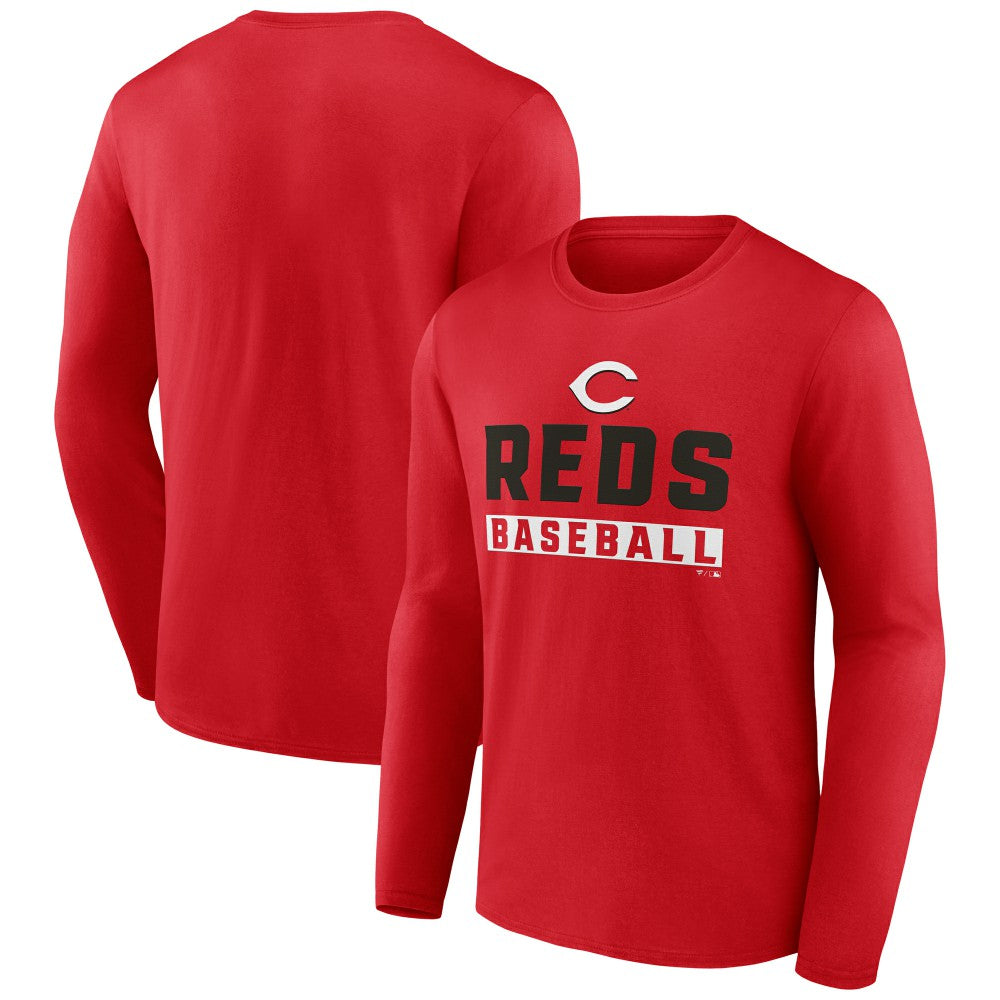 Cincinnati Reds Let's Go Long Sleeve T-Shirt - Red