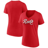Cincinnati Reds Women's One And Only V-Neck T-Shirt - Red