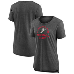 Cincinnati Reds Women's Selected First Tri-Blend T-Shirt - Gray