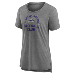 Colorado Rockies Women's Selected First Tri-Blend T-Shirt - Gray
