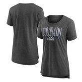 Colorado Rockies Women's Toppler Tri-Blend T-Shirt - Gray