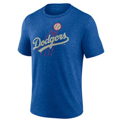 Los Angeles Dodgers Cooperstown Series Sweep Tri-Blend T-Shirt - Royal