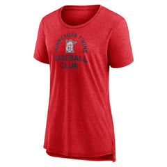 Minnesota Twins Women's Selected First Tri-Blend T-Shirt - Red