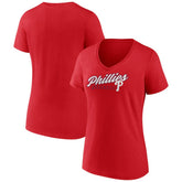 Philadelphia Phillies Women's One And Only V-Neck T-Shirt - Red