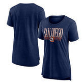 San Diego Padres Women's Toppler Tri-Blend T-Shirt - Navy
