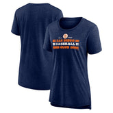 San Diego Padres Women's Power Swing Tri-Blend T-Shirt - Navy