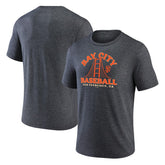 San Francisco Giants Bay City Baseball Tri-Blend T-Shirt - Charcoal