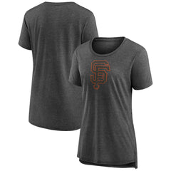 San Francisco Giants Women's Weathered Official Logo Tri-Blend T-Shirt - Gray