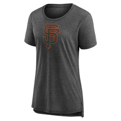 San Francisco Giants Women's Weathered Official Logo Tri-Blend T-Shirt - Gray