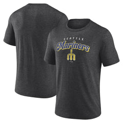 Seattle Mariners Wonderment Tri-Blend T-Shirt - Charcoal
