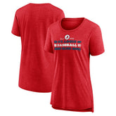 St. Louis Cardinals Women's Power Swing Tri-Blend T-Shirt - Red
