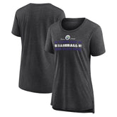 Tampa Bay Rays Women's Power Swing Tri-Blend T-Shirt - Gray