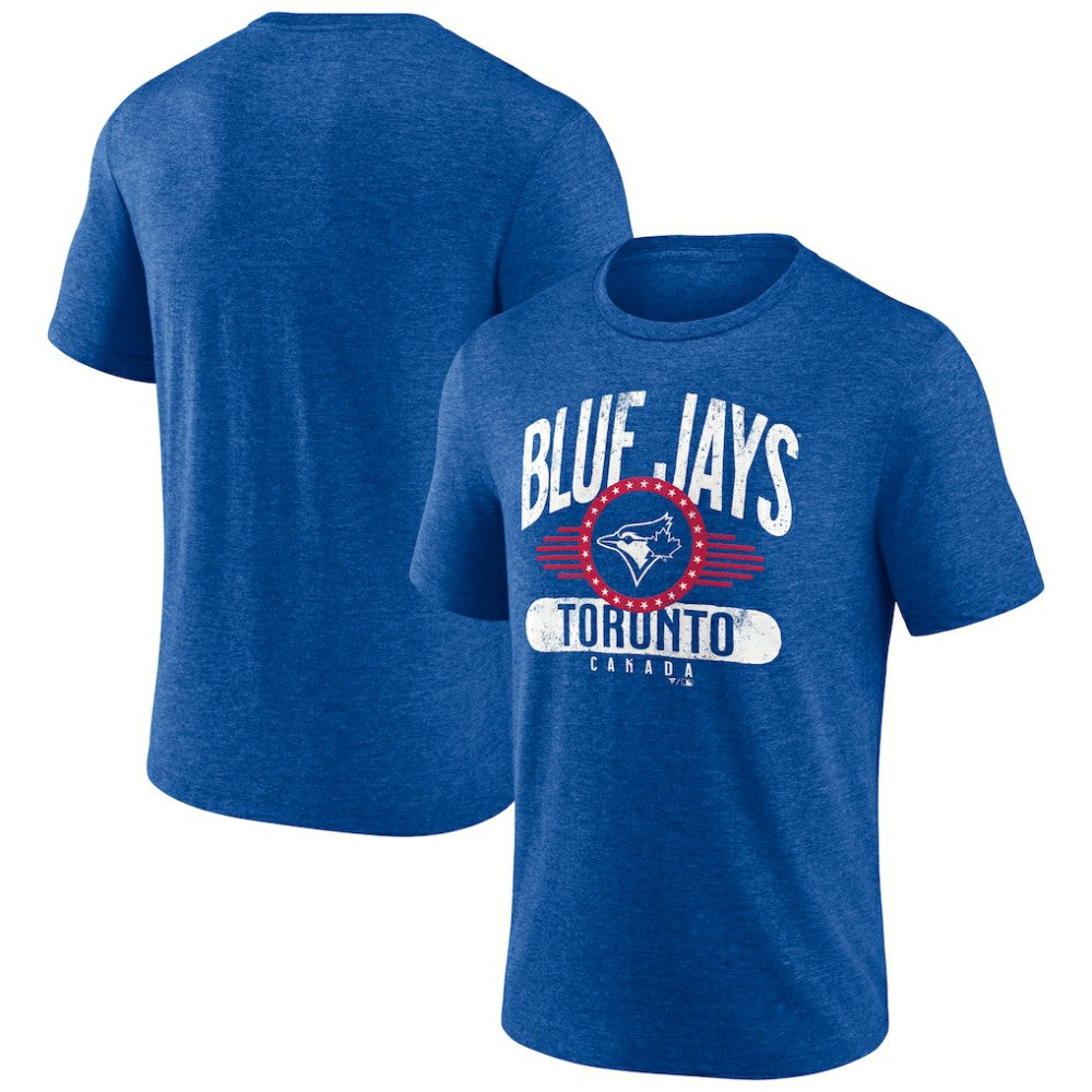 Toronto Blue Jays Badge of Honor Tri-Blend T-Shirt - Royal