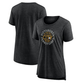 Pittsburgh Steelers Women's Steel City Tri-Blend T-Shirt - Charcoal on sale