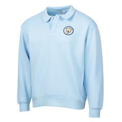 Manchester City Sport Design Sweden Retro Relaxed Fleece Sweatshirt - Light Blue sale