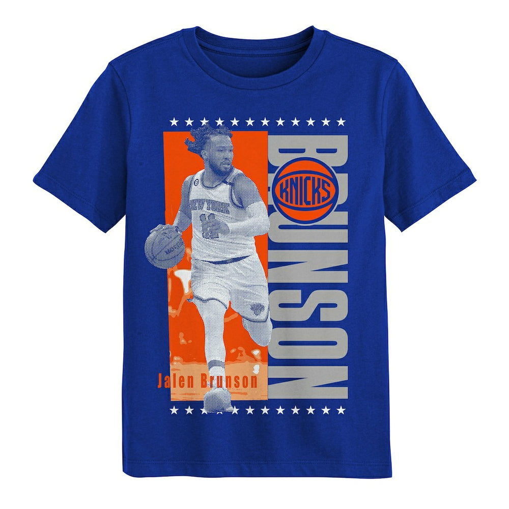 Jalen Brunson New York Knicks Outerstuff Youth Answer T-Shirt - Royal discount