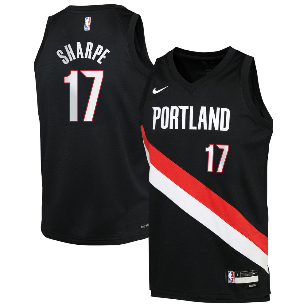 Shaedon Sharpe Portland Trail Blazers Youth Icon Edition Swingman Jersey - Black | Nike cheap