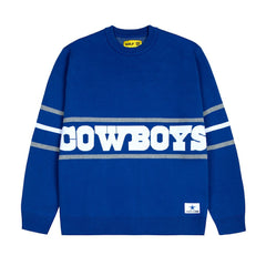 Dallas Cowboys GOLF WANG Jacquard Pullover Sweater - Blue sale