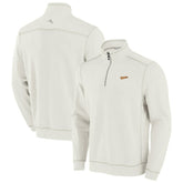 Baltimore Orioles Tommy Bahama Sport Tobago Bay Tri-Blend Half-Zip Sweatshirt - Cream