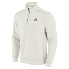 Atlanta Braves Tommy Bahama Sport Tobago Bay Tri-Blend Half-Zip Sweatshirt - Cream