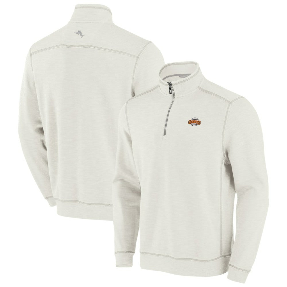 San Francisco Giants Tommy Bahama Sport Tobago Bay Tri-Blend Half-Zip Sweatshirt - Cream