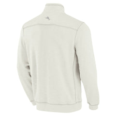 Cincinnati Reds Tommy Bahama Sport Tobago Bay Tri-Blend Half-Zip Sweatshirt - Cream