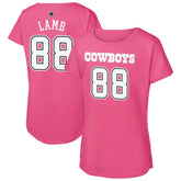 CeeDee Lamb Dallas Cowboys Girls Youth Player Name & Number T-Shirt - Pink cheap
