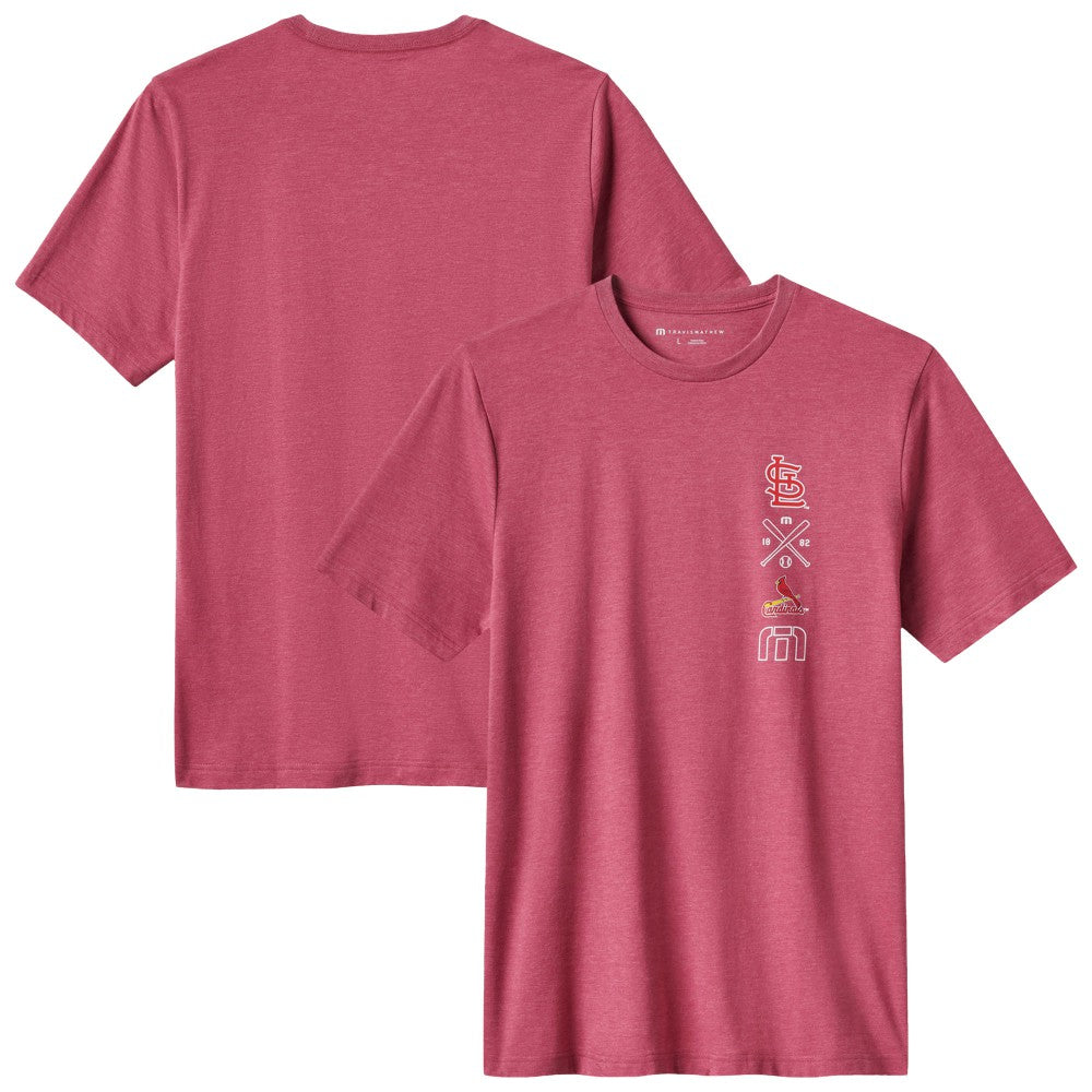 St. Louis Cardinals TravisMathew Sunset Slam 2.0 T-Shirt - Heather Red