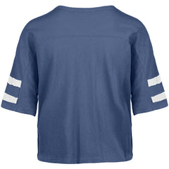 Detroit Lions '47 Women's Premier Scout Cropped V-Neck T-Shirt - Blue discount