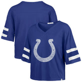 Indianapolis Colts '47 Women's Premier Scout Cropped V-Neck T-Shirt - Royal outlet