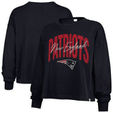 New England Patriots '47 Women's Muse Sydney Long Sleeve Cropped T-Shirt - Navy on sale