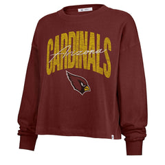 Arizona Cardinals '47 Women's Muse Sydney Long Sleeve Cropped T-Shirt - Cardinal on sale