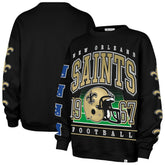 New Orleans Saints '47 Women's Go Big Oversized Pullover Sweatshirt - Black outlet