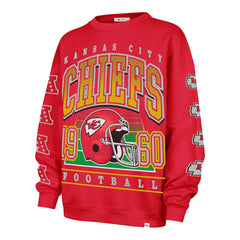 Kansas City Chiefs '47 Women's Go Big Oversized Pullover Sweatshirt - Red discount