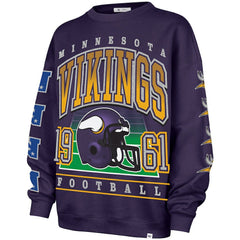 Minnesota Vikings '47 Women's Go Big Oversized Pullover Sweatshirt - Purple cheap