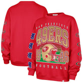 San Francisco 49ers '47 Women's Go Big Oversized Pullover Sweatshirt - Scarlet cheap
