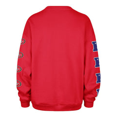 San Francisco 49ers '47 Women's Go Big Oversized Pullover Sweatshirt - Scarlet cheap