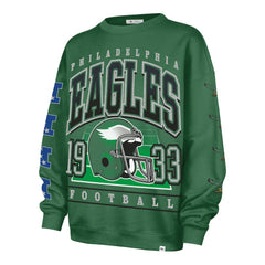 Philadelphia Eagles '47 Women's Go Big Oversized Pullover Sweatshirt - Kelly Green outlet