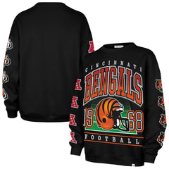 Cincinnati Bengals '47 Women's Go Big Oversized Pullover Sweatshirt - Black outlet