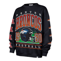 Denver Broncos '47 Women's Go Big Oversized Pullover Sweatshirt - Navy on sale