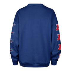 Buffalo Bills '47 Women's Go Big Oversized Pullover Sweatshirt - Royal cheap