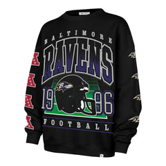 Baltimore Ravens '47 Women's Go Big Oversized Pullover Sweatshirt - Black cheap