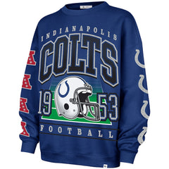 Indianapolis Colts '47 Women's Go Big Oversized Pullover Sweatshirt - Royal on sale