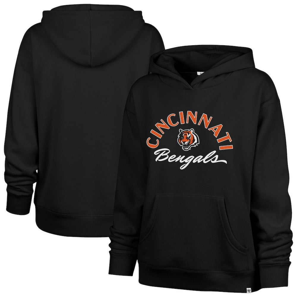 Cincinnati Bengals '47 Women's Whirlwind Naomi Pullover Hoodie - Black sale