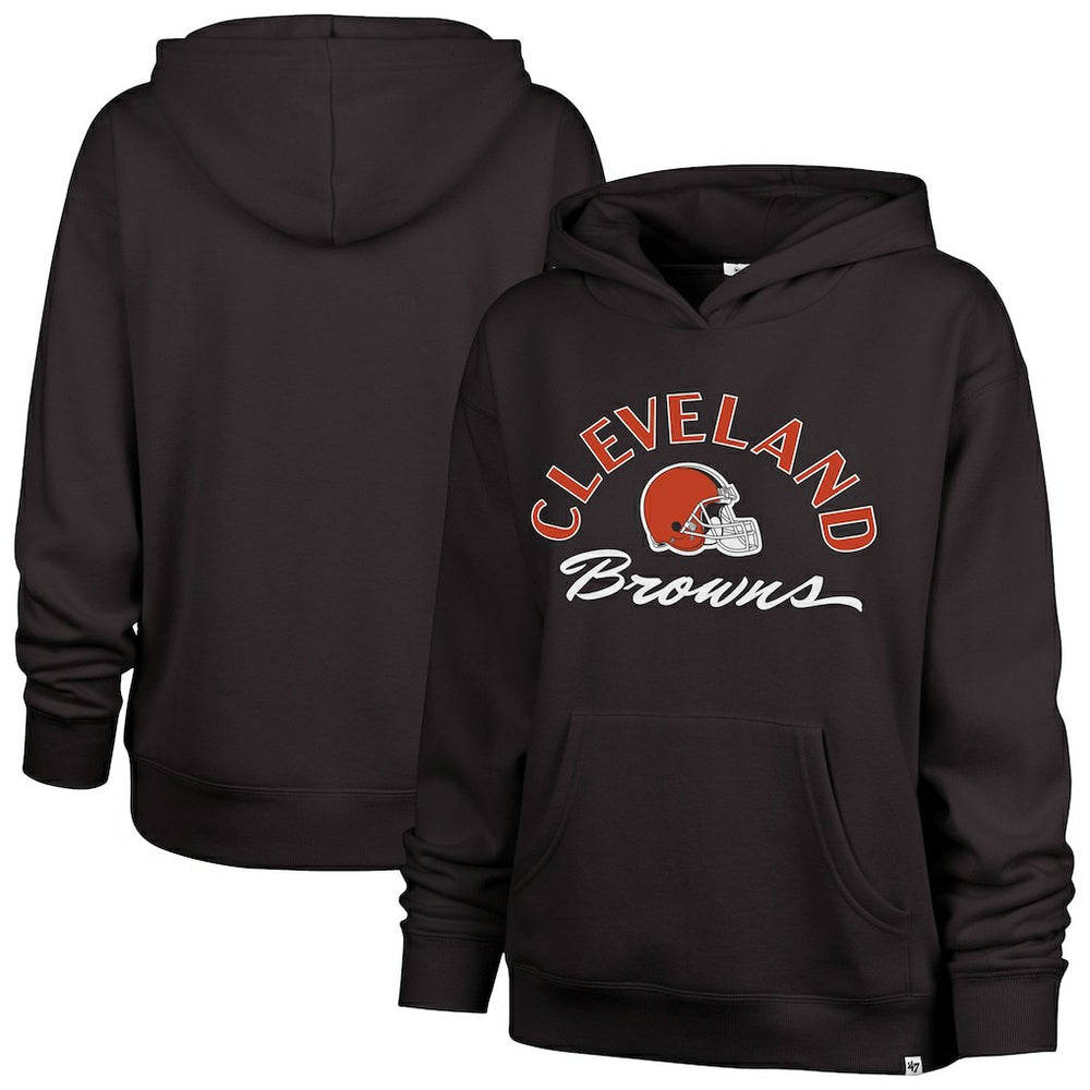 Cleveland Browns '47 Women's Whirlwind Naomi Pullover Hoodie - Brown online